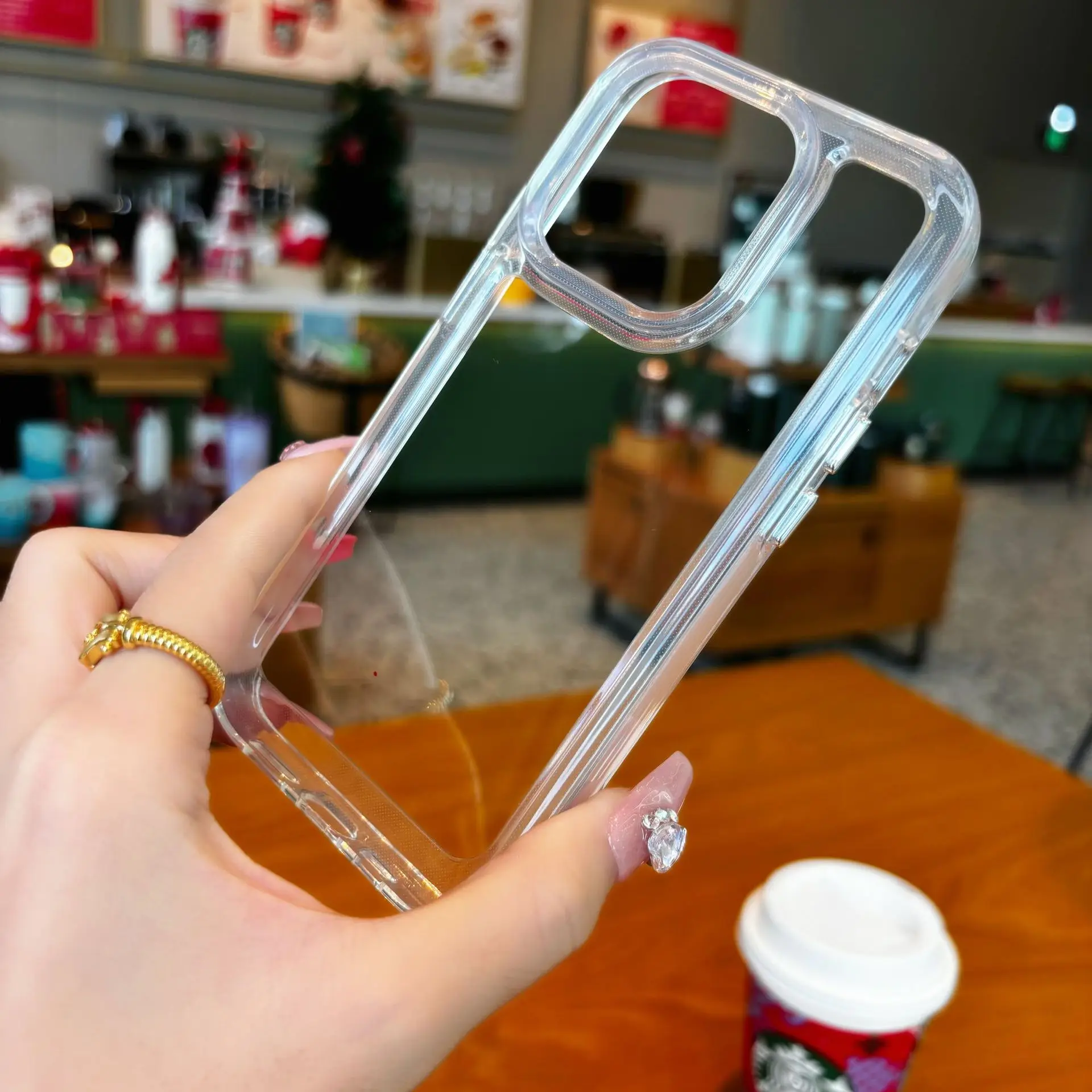 New Luxury Clear Anti Yellow Bayer Mobile Phone Case For Iphone 15 14 13 Pro Max Custom Shockproof Transparent Cover Phone Case