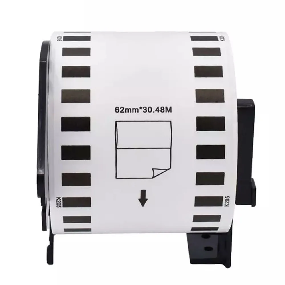 OEM High Quality Cheap 100% Compatible Brother dk-22205 dk22205 dk 2205 62mm*30.48m DK Roll Thermal Label