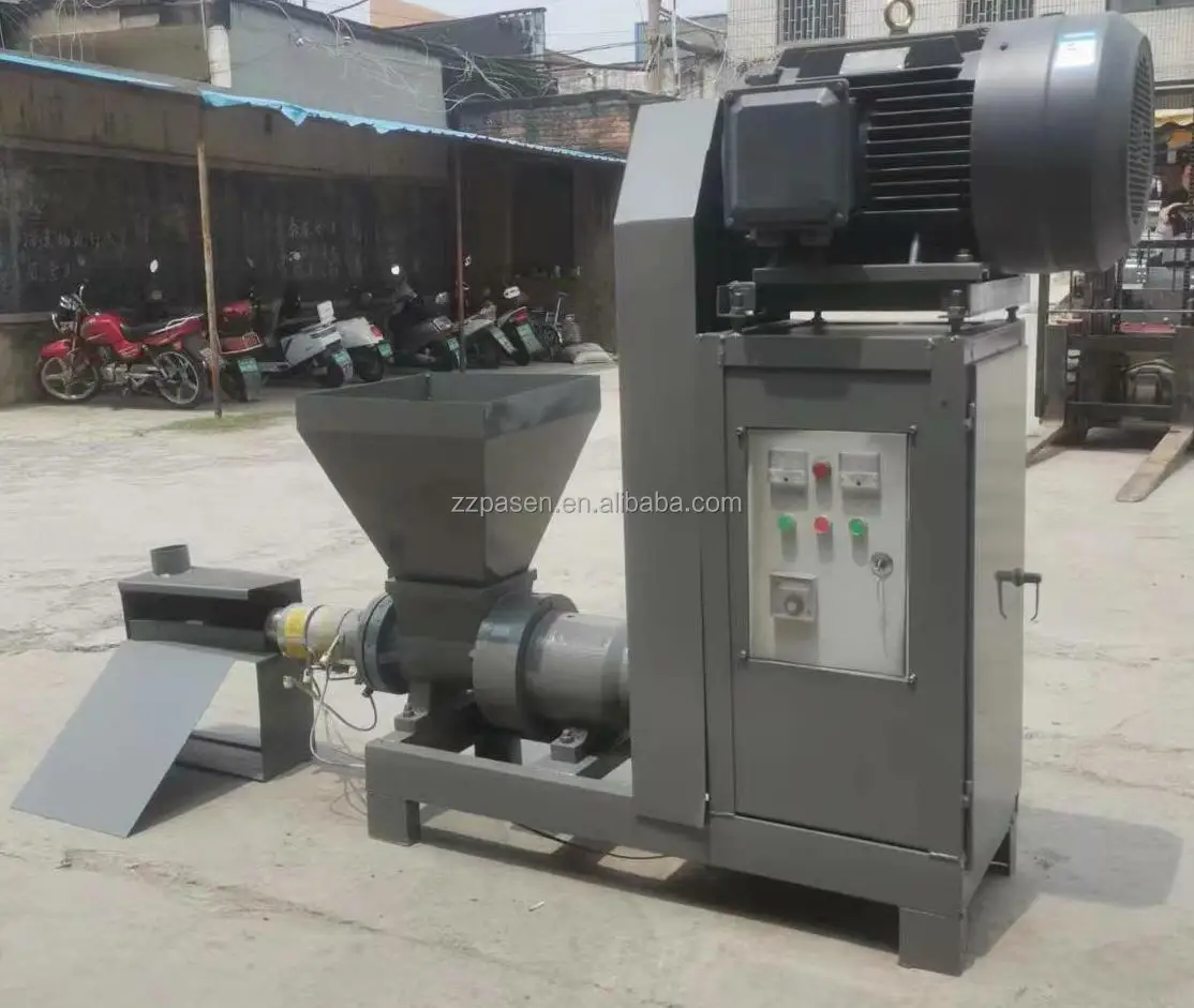 Rice husk sawdust and wood chips briquette press charcoal making machine