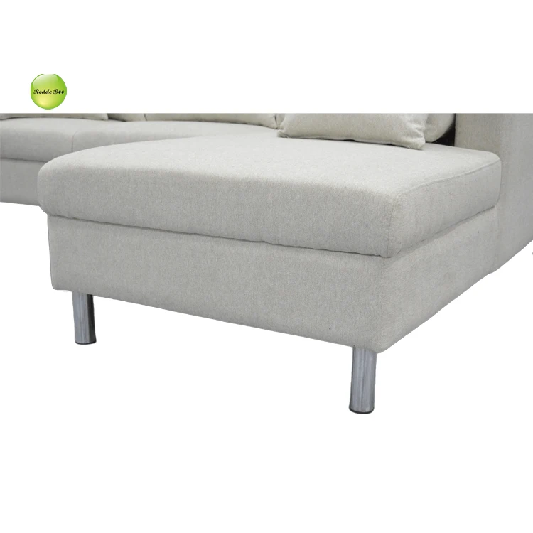Modern Cheap Sofas L Shape White Luxury Leather Corner Sectional Sofa Set Furniture Living Room