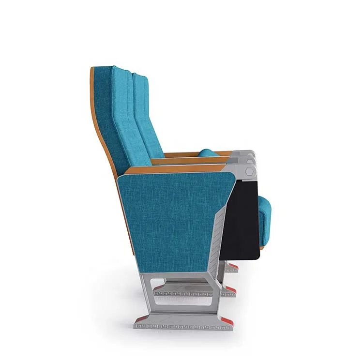 Auditorium Seating with Back Writing Tablet Upholstered Padded Chairs Cinema Folding Theater Seats