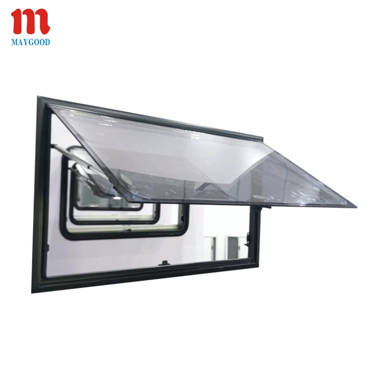 High quality RV Window Right Angle Side Window with Aluminum frame Double glazed anti-UV acrylic glass with China Factory