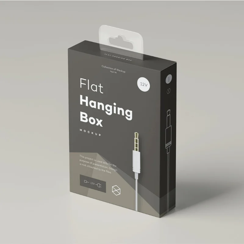 Wholesale Data Cable Paper Packaging Box Custom Logo Paper Hanging Packaging Retail Box