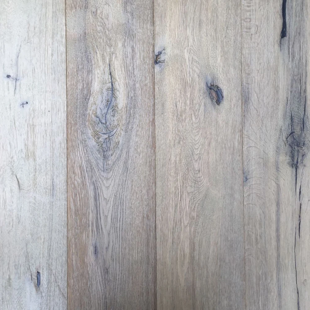Brushed Burned Engineered European Oak Wood Flooring Hard Wax Oil Finish