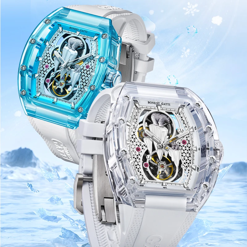 Bonest Gatti Polar Bear Design New Arrival Mechanical Automatic Fashion Unique Men Watches