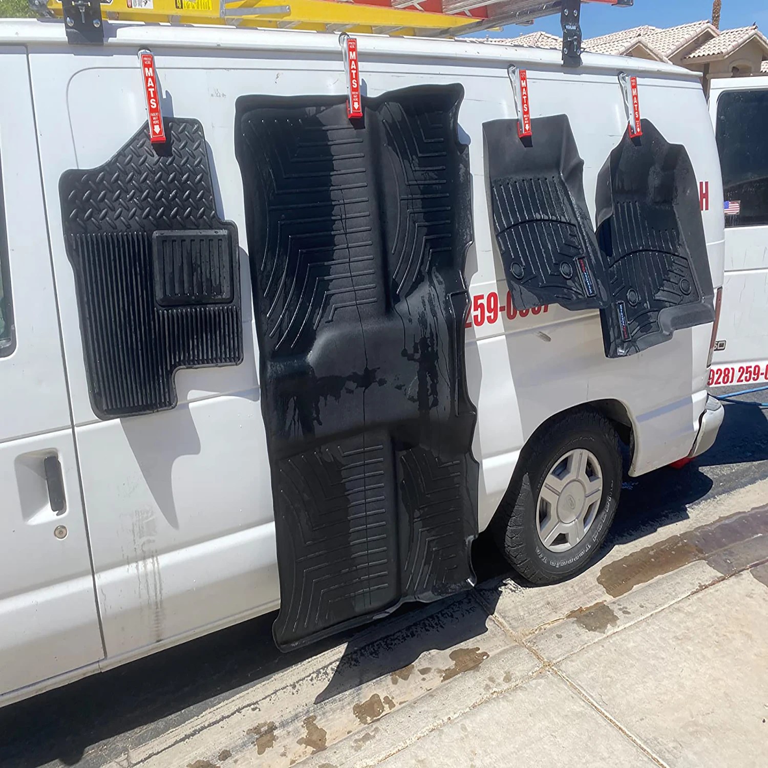 Heavy Duty Stainless Wall-Mounted Clamp Car Mat Cleaning Clip Floor Mat Hanger