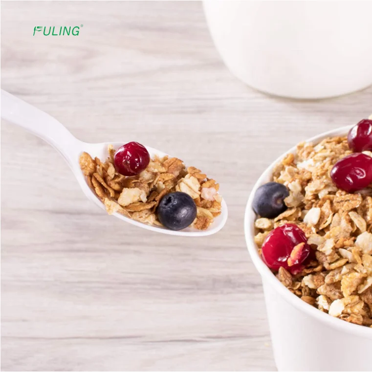 Individually wrapped cutlery disposable ice cream spoon silverware soupspoon coffee tea spoon ps white plastic spoons