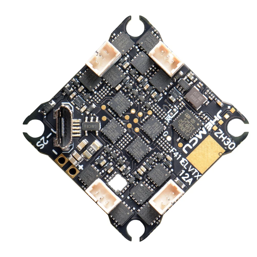 F411ELVTX F411 Flight Controller 12A 4in1 ESC 5.8G 400mW 216MHZ VTX ELRS 2.4G RX AIO 25.5X25.5mm 1-2S for FPV Drones