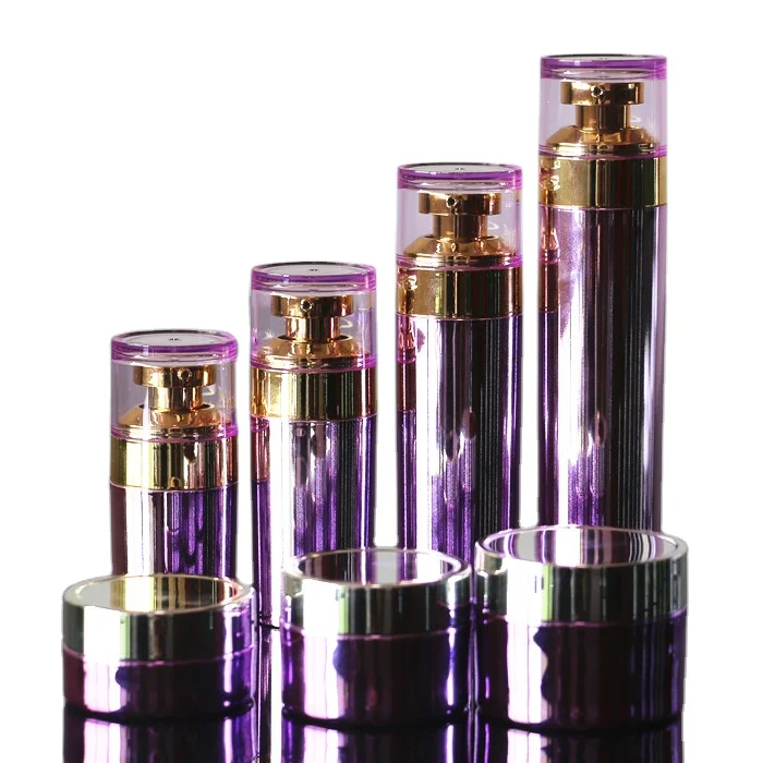 PP Plastic UV shiny coating empty luxury cosmetic cream pump bottles