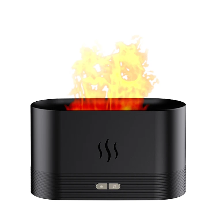 180ml USB Essential Oil Flame Diffuser Ultrasonic Flame Humidifier LED Flame Lights Aroma Diffuser for Home