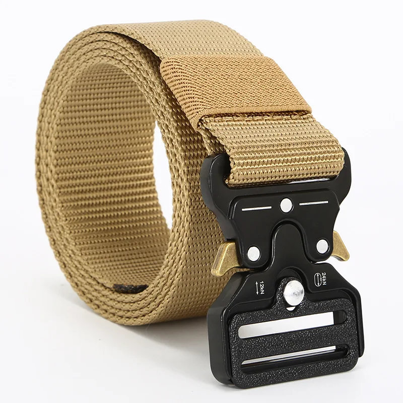 Multicolor Camouflage Tactical Outdoor Activities Sports Weaving Snake Buckle Belt For Men