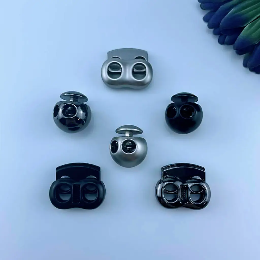 Cord Lock Plastic Rope Cord End & String Car Stopper Buttons Product Category Fancy Zinc Alloy Metal Wholesale 6mm Black