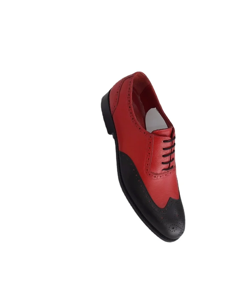 Handmade Red Men Colour Pure Leather Custom Made Men Dress Shoes Made in Istanbul From Manufacture Turkey
