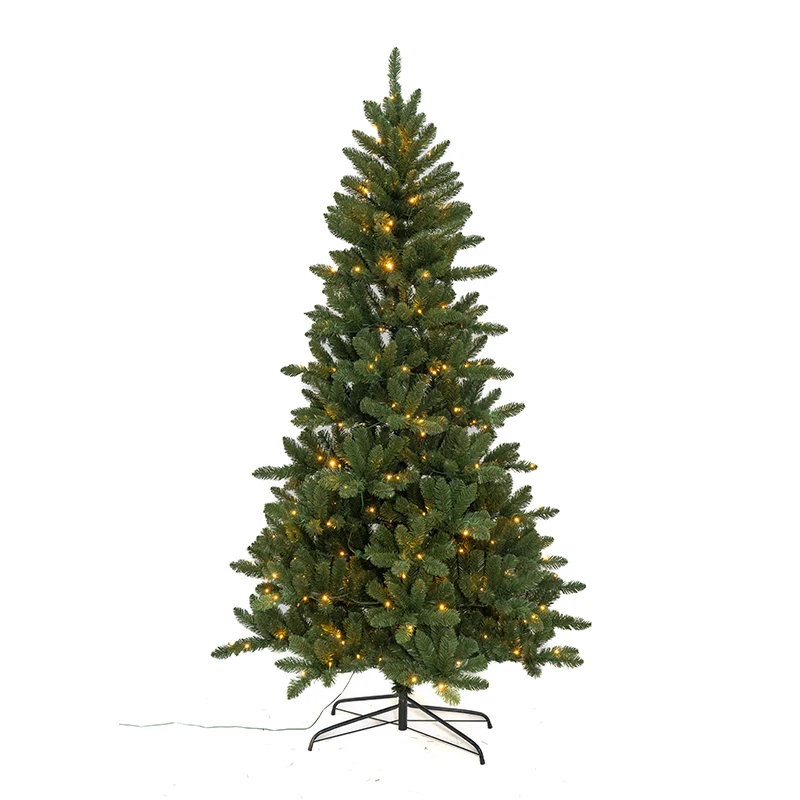 Premium Artificial Luxury Prelit Full Pine Needle PVC Christmas Tree With Lights