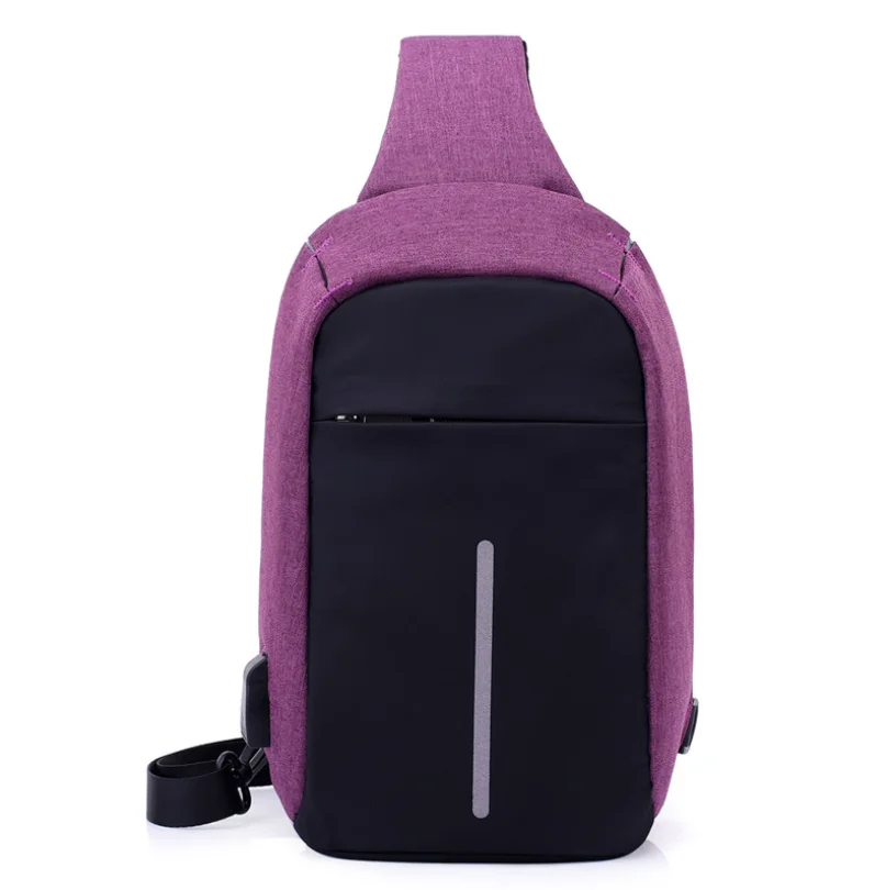 Usb зарядный порт нагрудные сумки полиэстер слинг пакет мужские бизнес-сумки через плечо сумка с ремнем через плечо для мужчин