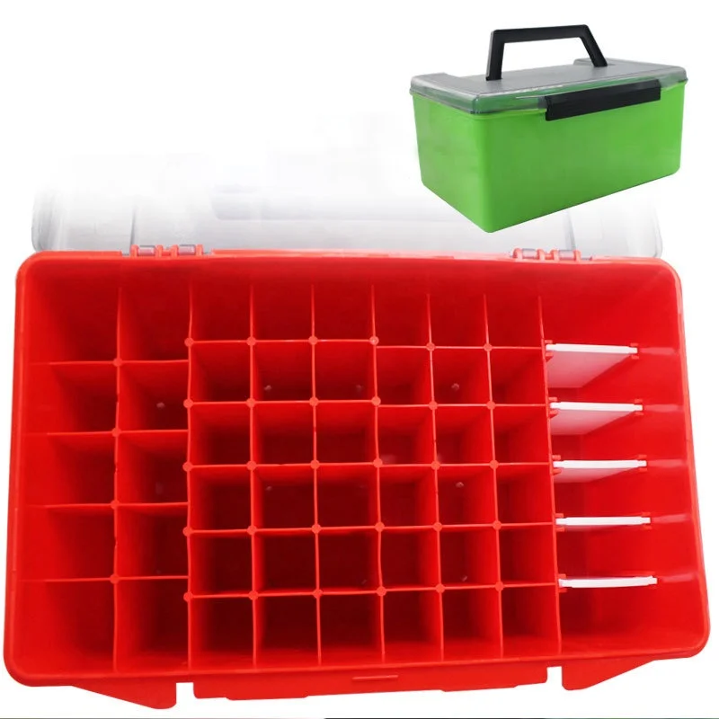 OEM and on stocks five-color 52-grid portable frosted bait box accessories storage box deepening bait box
