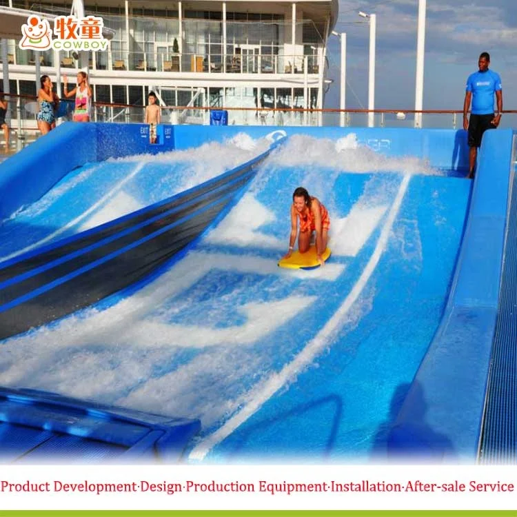 Skateboard Surfing FlowRider with wave machine for water play theme park aqua park