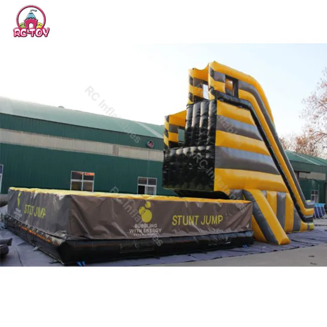 Crazy outdoor sport game free fall Inflatable air jump bag soft landing Inflatable stunt jump for adults
