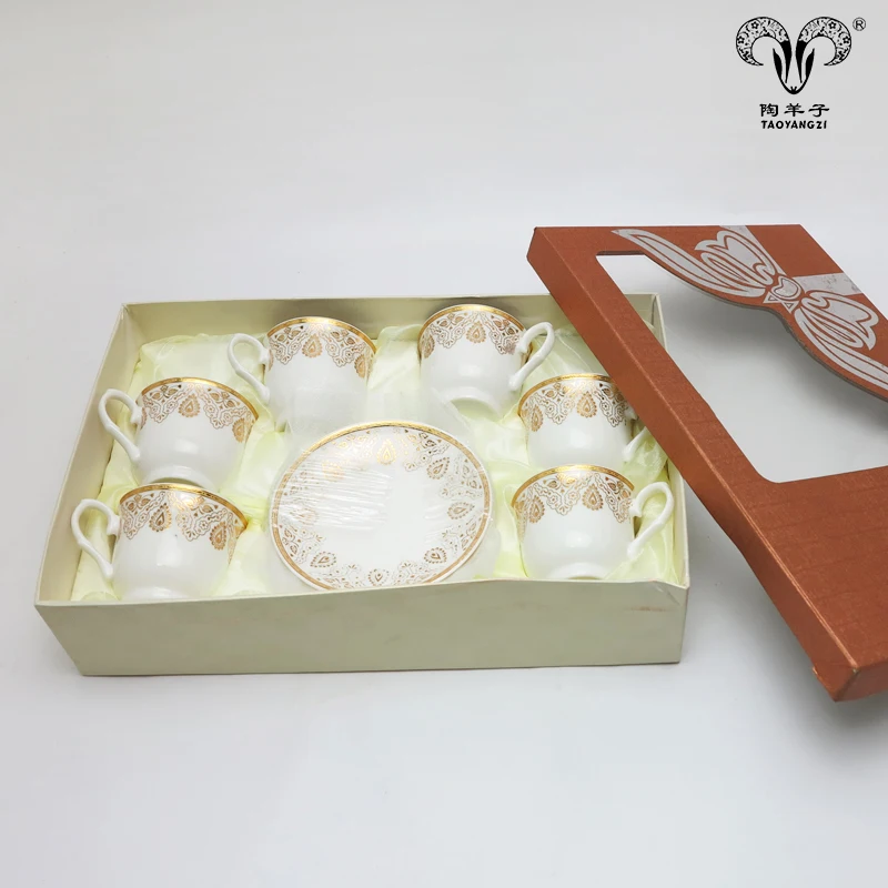 Турецкий рынок, лидер продаж, белоснежная керамическая Серебряная чайная чашка и блюдце