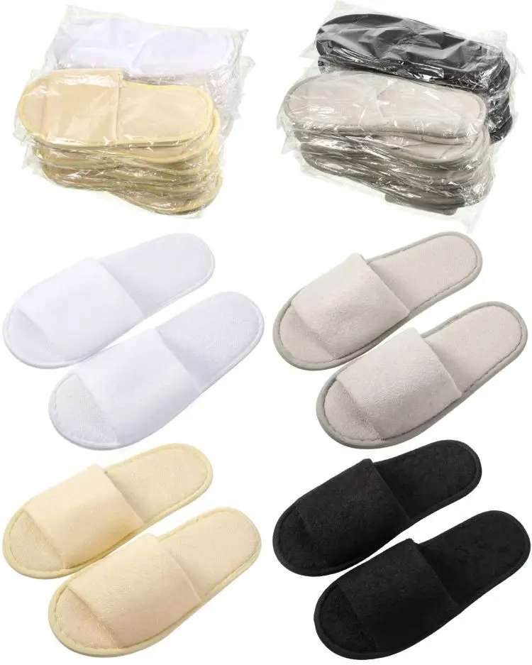 Hotel slippers customized nap cloth closed toe disposable spa air eva hotel slippers sandals slides slippers for women men
