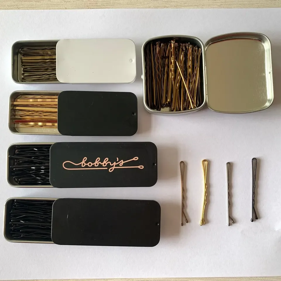 BELLEWORLD Factory Custom Size Packing logo Hair Bobby Pins Hair Grips Brown Blonde Black Hair Pins for Women Wedding