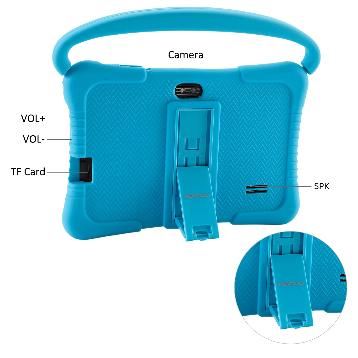 Tablet per bambini da 7 pollici Android Tablet PC con control parentale con APP di apprendimento WiFi Custodia a prova di bamb