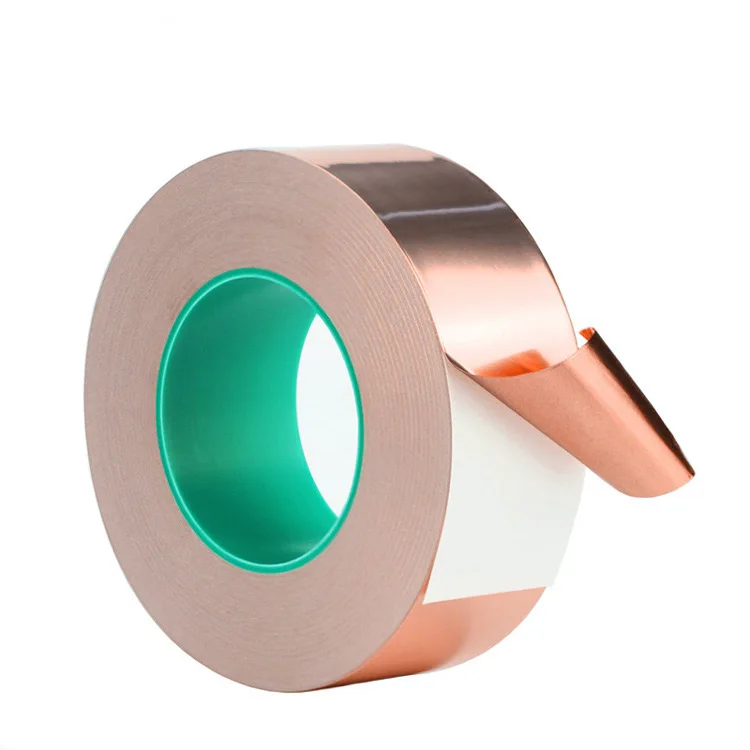 Double Side conductive copper foil tape 50m copper adhesive tapes EMI self adhesive copper foil tape