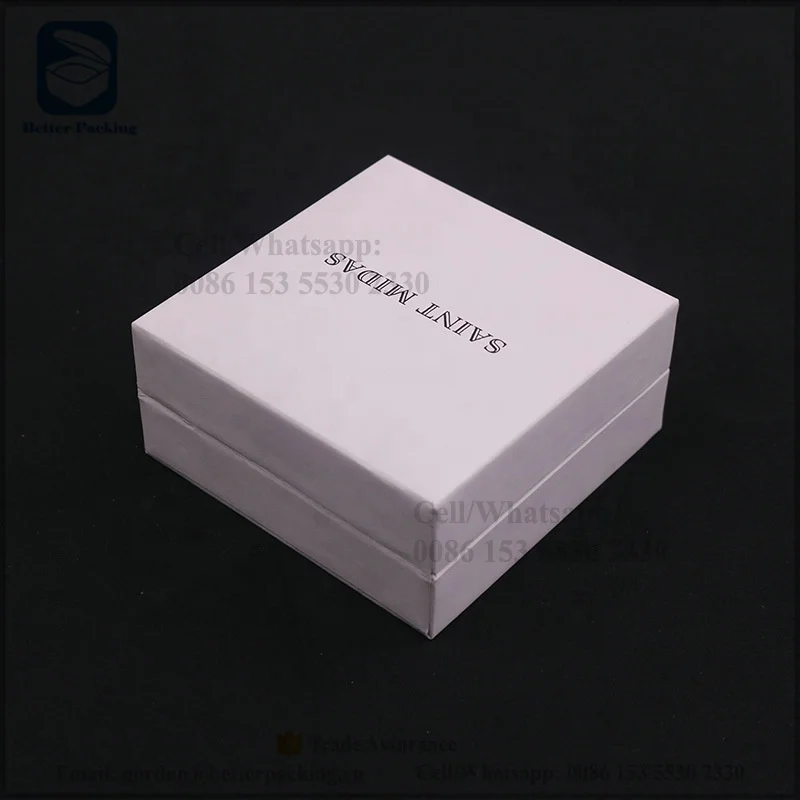 JBS703M factory customized grey smooth touching paper hinged black velvet earring chain necklace ring box jewelry