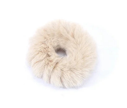 2019 new style factory supply Cony Hair Elastic Hair Bands Strong Elasticity Furry Ornament Hair Tie Headwear