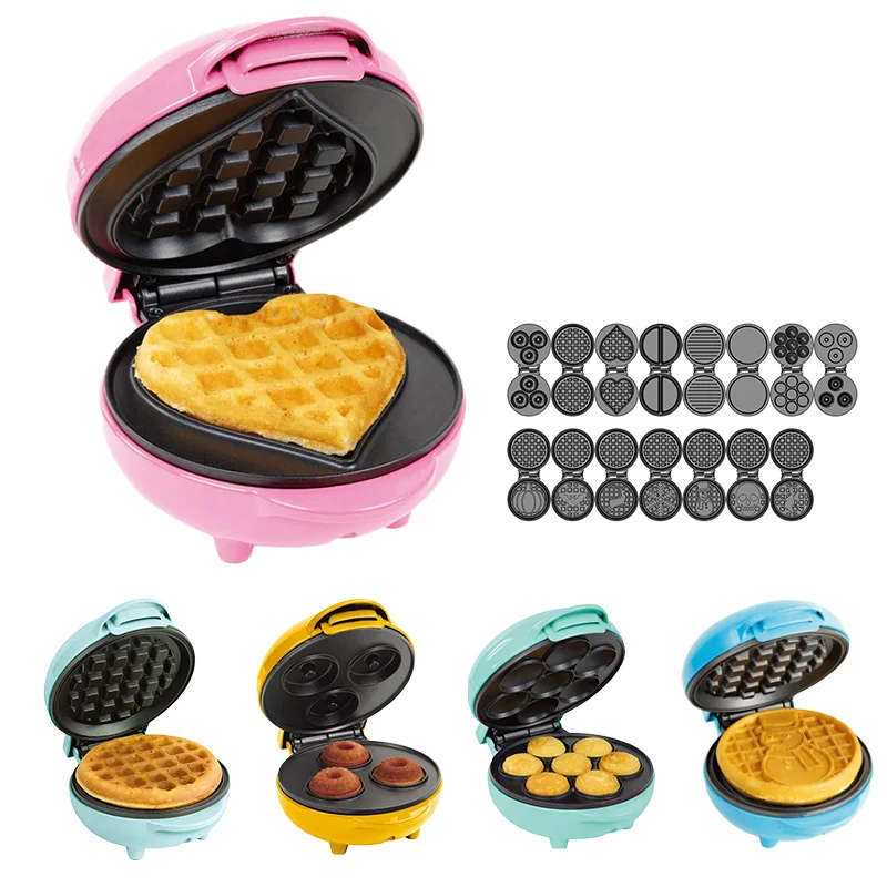 6pcs multi-functional brownies cake donut machine non stick waffle brownie maker