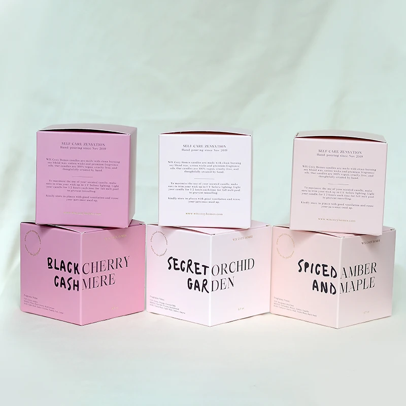 eco-friendly custom luxury candle set gift packaging box wholesale soy scented candle packaging paper boxes