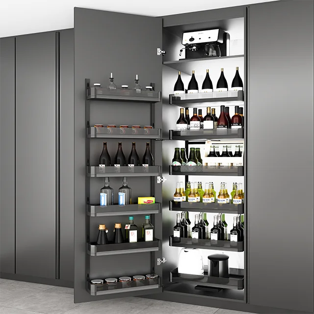 Kitchen Pantry Unit Organizer Storage Basket Cabinet Kitchen Accessory Tempered Glass Modern 45cabinet Liftch Pull O22 26 Inch