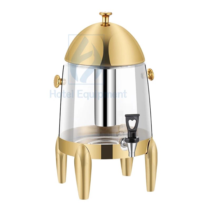 Gold Stainless Steel Cold Juicer Alcoholic Beverage juice dispenser hotel equipment coffee urn