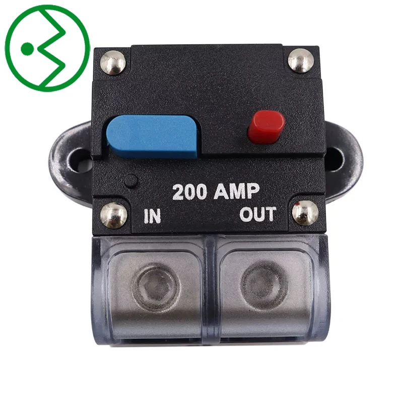 12-24 Volt DC 200A Circuit Breaker, 0 or 4 Gauge Trolling Motor Auto Car Marine Boat Bike Stereo Audio Inline Fuse Holders