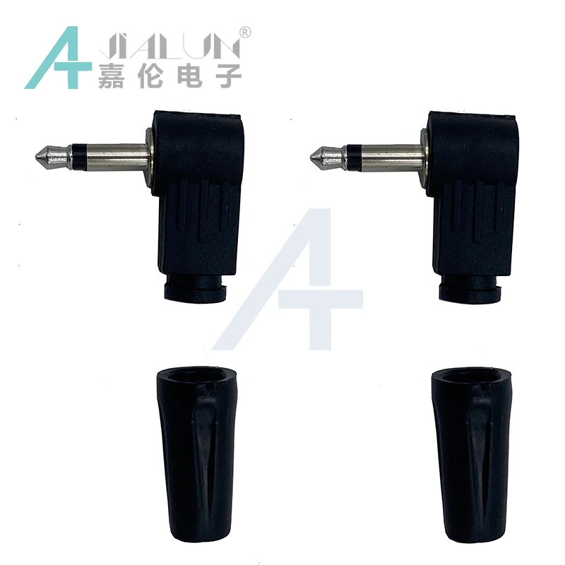 3.5mm Mono Plug Right Angle 90 Degree Solder Mono 2-Pole Plug Connector