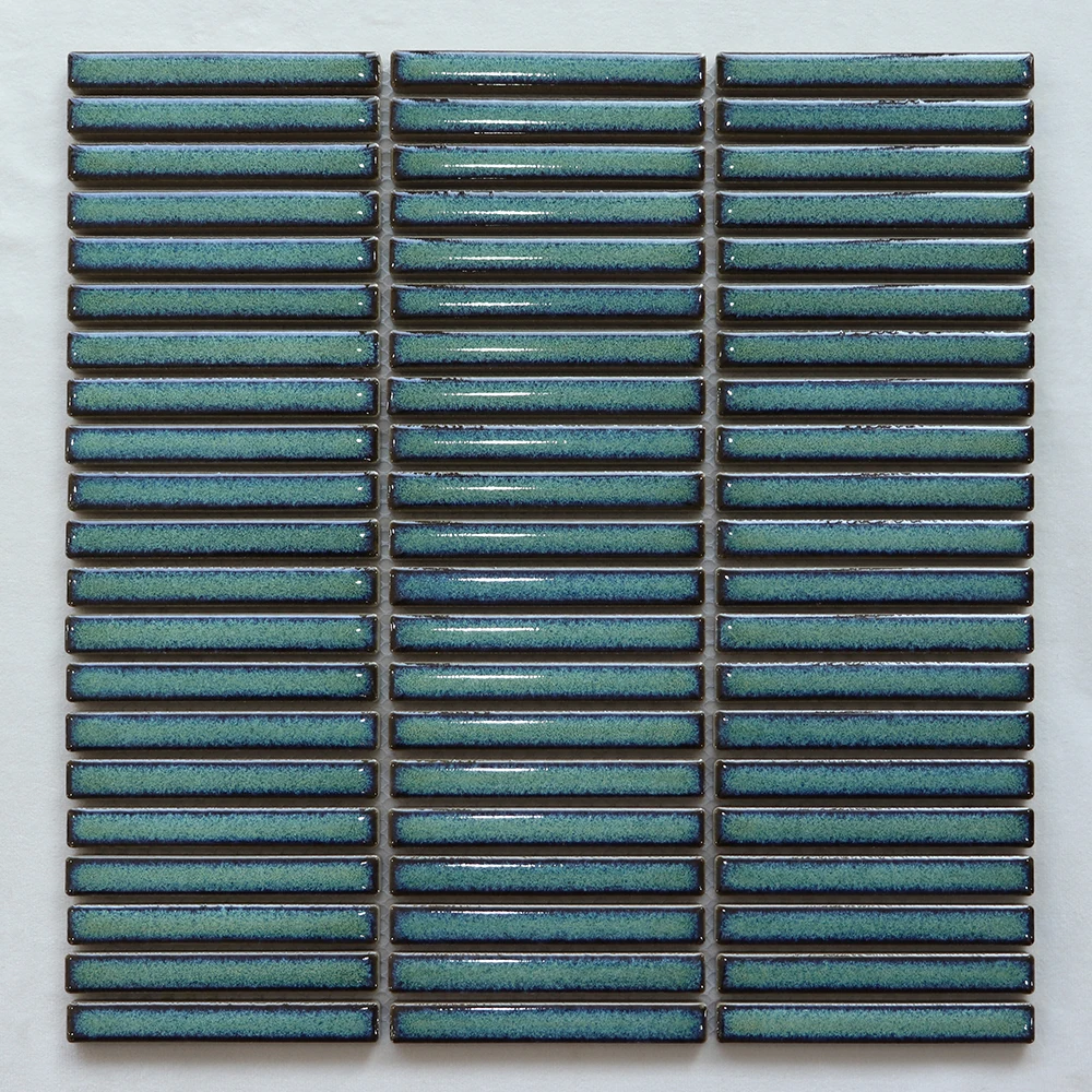 Foshan Factory Premium Glazed Porcelain Finger Strip Mosaic Tile For Bathroom And Kitchen Decor