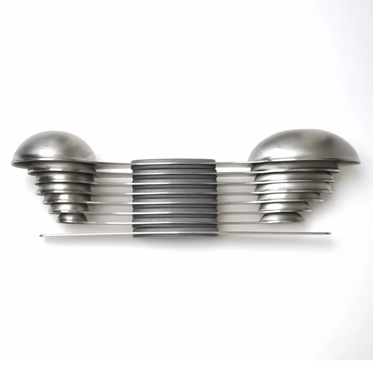 Spring chef gray color collapsible magnetic dual side stainless steel measuring spoon set
