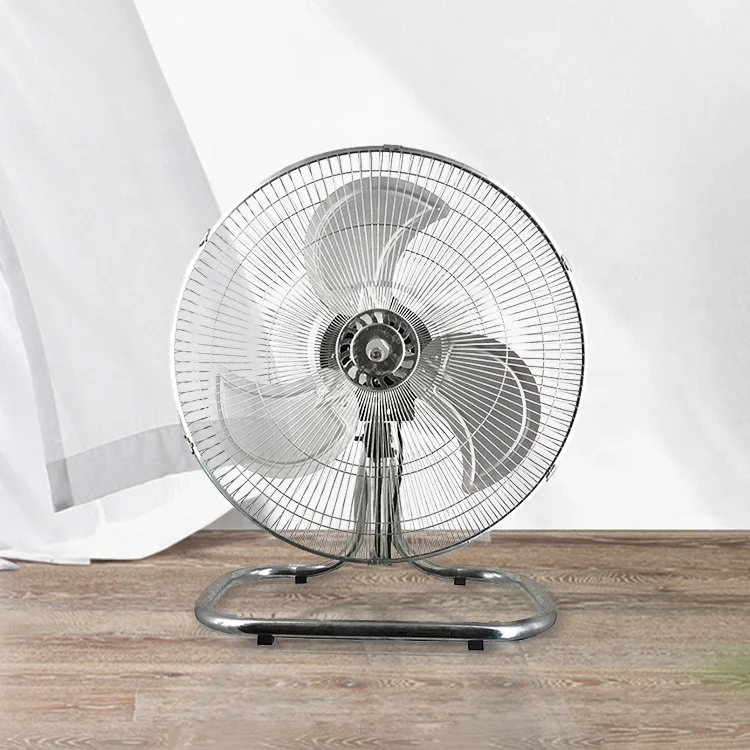Cheap price indoor oscillating cooling iron metal blades 220v electric silver 2 in 1 18 inch industrial stand fan