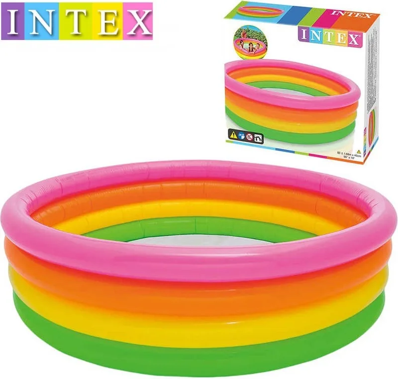 INTEX 56441 sunset glow 4 rings inflatable swimming water kids pool