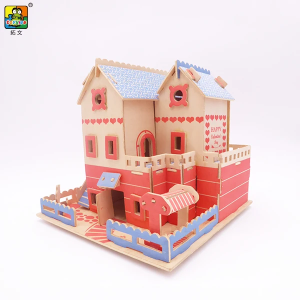 Beautiful house model 3D building model House Decorations Wooden promotion Gifts miniature houses miniature architecture models