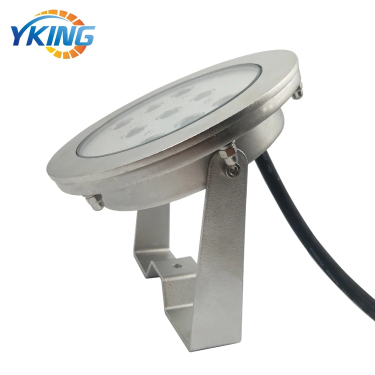  Высокое качество IP68 DC24V 9X3W 316L нержавеющая сталь светодиод rgb dmx подводный фонтан бассейн