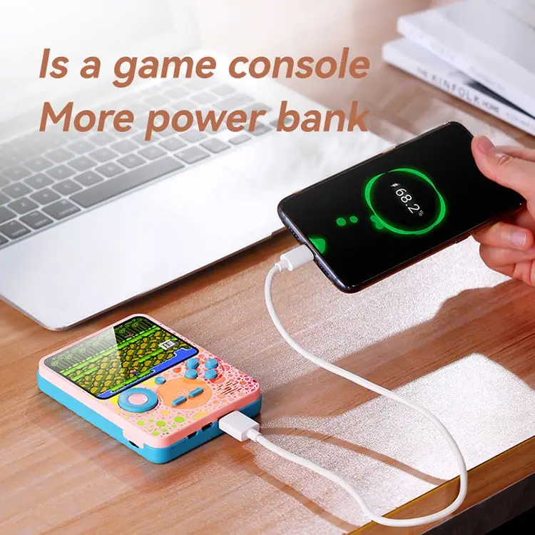 3.5Inch Two Players 500 in 1 6000mAh Power Bank Handheld Game Player Retro Game Console For Kids Adults