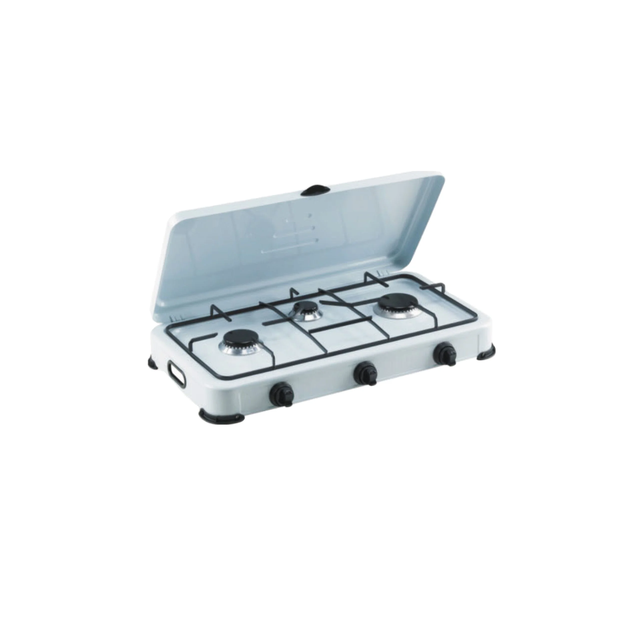 Spray coating white color Portable outdoor camping gas stove 3 burner