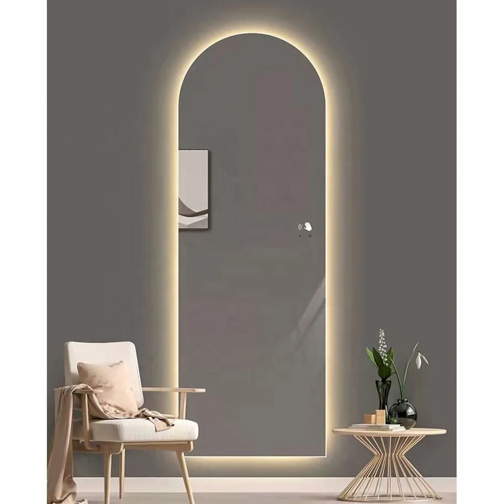 MAX.C Touch Sensor Switch Miroir Salon De Coiffur Wall Full Mirror With Led Light