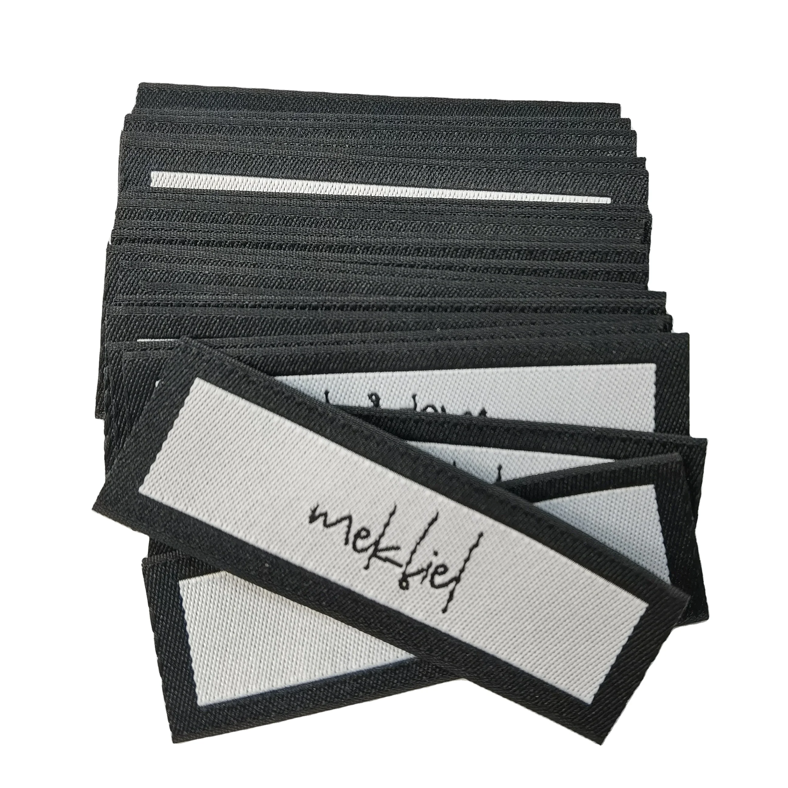 Прямые продажи с фабрики высококачественных плетеных этикеток матовые плетеные этикетки крючками