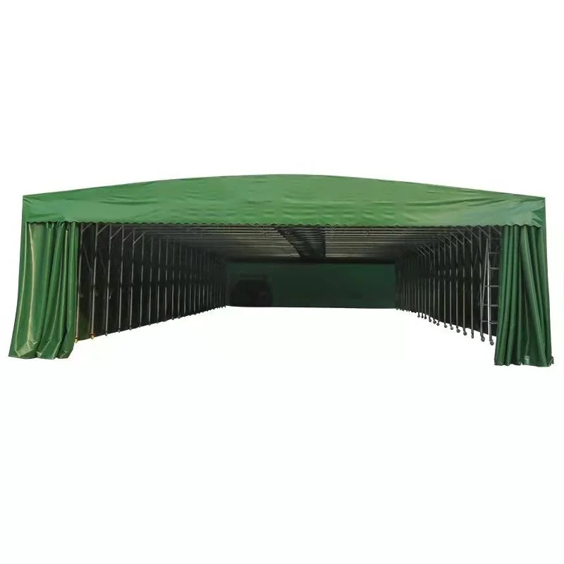 Mobile Push-pull Canopy Shed Warehouse Movable Push-pull Trading Show Tent Parking Push and pull Sunshade Tent