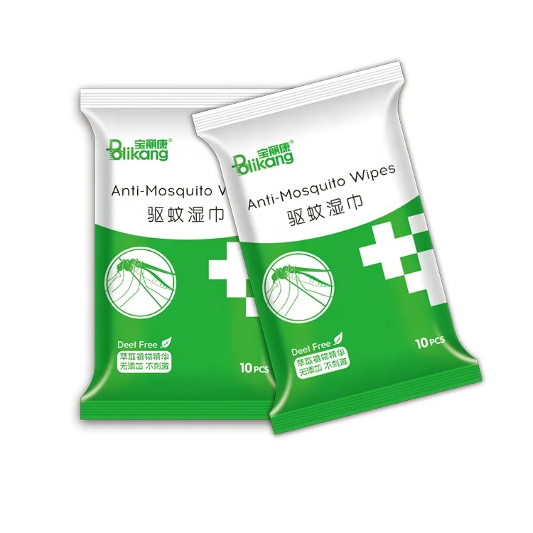 OEM Mosquito Repellent Wet Wipes Single Package  Anti Mosquito Wipes