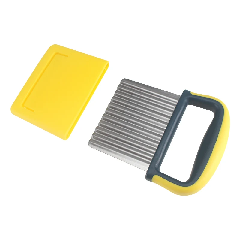 Manual Wave Knife Vegetable Chip French Fry Crinkle Potato Cutter With PP Cover