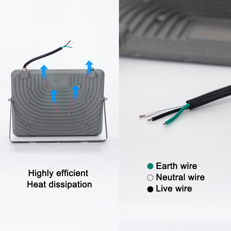220V LED Floodlight 30W/50W/100W/140W/200W/300W/400W Aluminum SMD Chip CE Certified Cold White 6500K Road Application