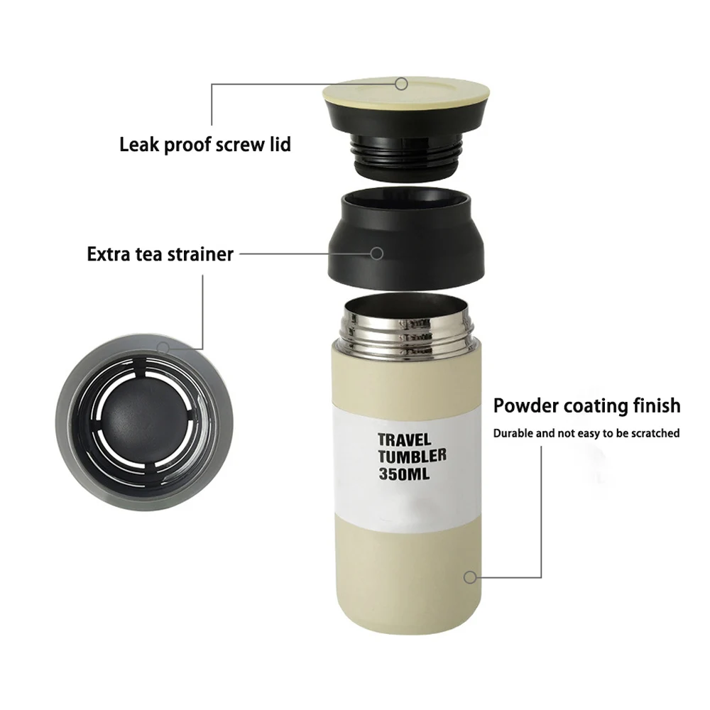 In stock Custom Stainless Steel Thermal 500ml 350ml Travel Element  Mug Vacuum Flask bottle